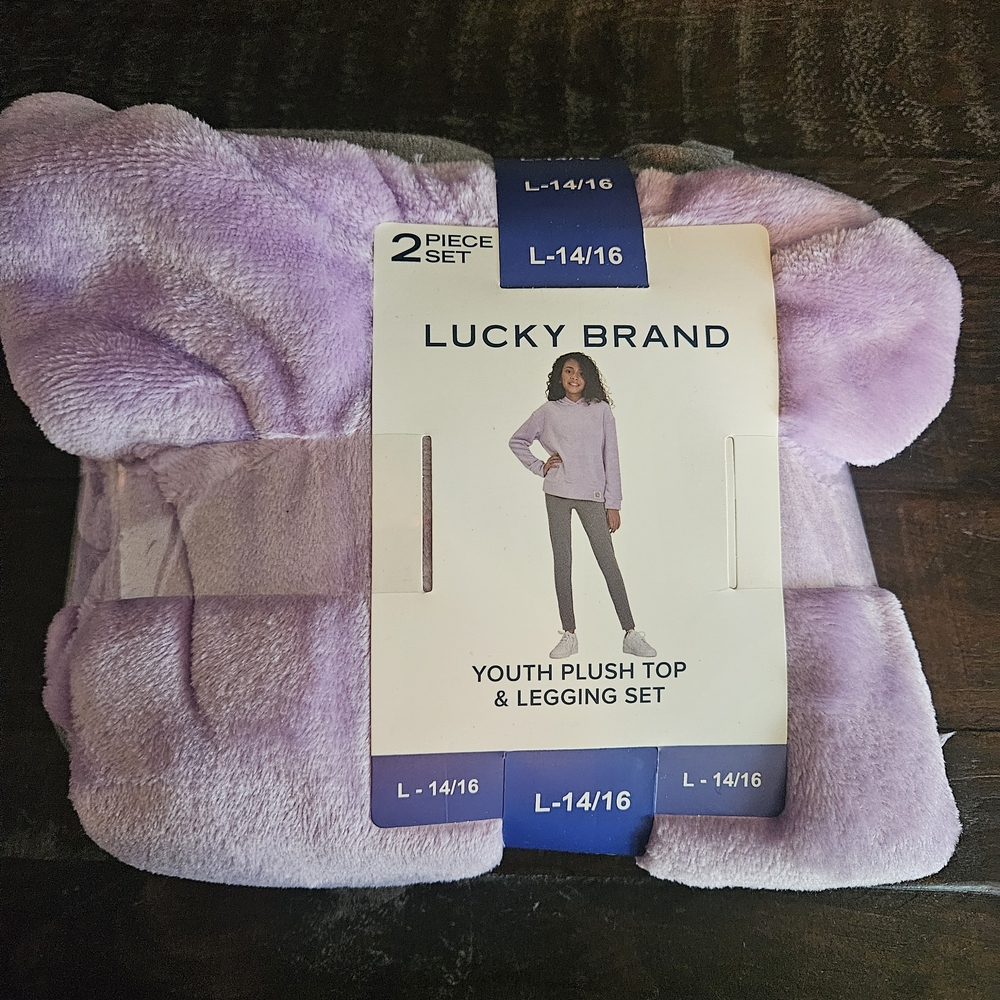Lucky Brand Lavender Plush Top & Legging Set
